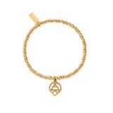 Sparkle Disc Air Gold Plated Bracelet