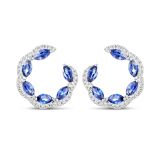 18k 2.06ct Sapphire and Diamond Earrings