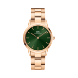 Iconic Link 32mm Emerald Dial Quartz Gold Plated Watch