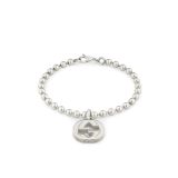 Interlocking Sterling Silver Charm Bracelet