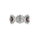 GG Marmont Silver and Mother of Pearl Ring