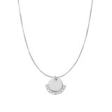 Delicate Moon Charm Sterling Silver Necklace