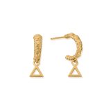Mini Fire Gold Plated Hoop Earrings