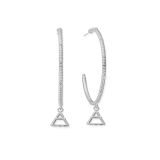 Air Sterling Silver Large Hoop Earrings