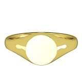 Weir Collection 9 Carat Yellow Gold Signet Ring Round Plain