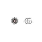 GG Marmont Sterling Silver & Mother Of Pearl Flower Stud Earrings