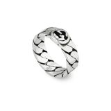 Interlocking Sterling Silver Chain Ring