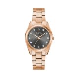 Bulova Surveyor Diamond Watch, 31 mm, Quartz, Rose gold plated