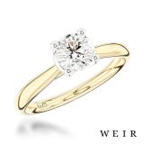 Yellow Gold/Platinum Round Brilliant Cut 1.00ct Diamond Engagement Ring