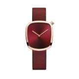 Bering Pebble Red Watch, 34 mm, Quartz, Rose gold plated