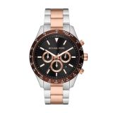 Layton Chronograph 45mm, Black Dial, Quartz Movement, Stainless Steel & Rose Gold PVD Watch