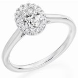 Platinum 0.46ctct D VS2 Oval Cut Diamond Engagement Ring