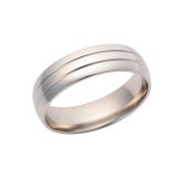 Platinum Pattern Band Size T 6mm