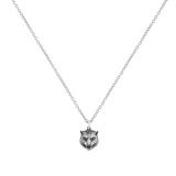 Gatto Sterling Silver Angry Feline Necklace
