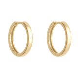 N9ne Sterling Silver Gold-Plated Tone Plain Hoop 20mm Earrings