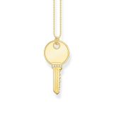 Crystal Key Gold Plated Necklace
