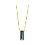 Yellow Gold Manhattan Iolite Pendant Necklace