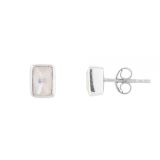 Juvi Manhattan Sterling Silver Moonstone Stud Earrings
