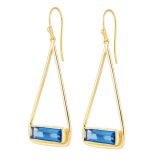 Yellow Gold Manhattan Iolite Swing Drop Earrings