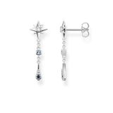 Thomas Sabo Sterling Silver Royalty Star Drop Earrings
