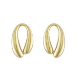 Sterling Silver Yellow Horseshoe Earrings
