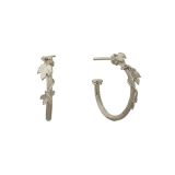 Alex Monroe Overgrown Column Medium Hoop Earrings