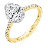 Yellow Gold/Platinum 1.24ct F VVS1 Pear Cut Diamond Engagement Ring