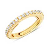 18k Gold Full Diamond Line Band Ring Size O