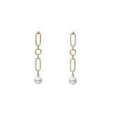 Mikimoto 18 Carat Yellow Gold M Code Drop Earrings