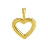 Juvi Yellow Gold Heart Charm. Image one