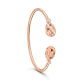 Faberge Treillage 18k Rose Gold and Diamond Bangle