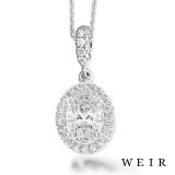 Platinum Oval cut Pendant