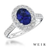 Platinum Oval cut Dress Ring