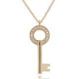 18ct Yellow Gold Diamond Key Necklace