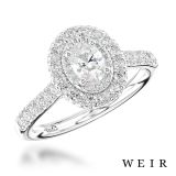 Platinum 0.70ct G VS2  Oval cut Diamond Engagement Ring