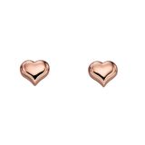 Emily Rose Gold Heart Stud Earrings