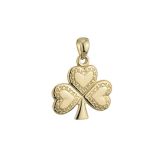 Solvar 9ct Yellow Gold Small Celtic Shamrock Charm