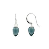 Silver Relic Iolite Droplet Earrings