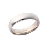 9ct White Gold 6mm Size 'W' Court Band