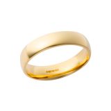 18ct Yellow Gold 6mm Size 'U' Court Band