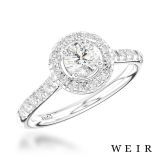 Platinum 0.40ct E SI1  Round brilliant cut Diamond Engagement Ring