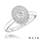 Platinum 0.30ct D SI1  Oval cut Diamond Engagement Ring
