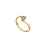 18K Yellow Gold GG Running Diamond Ring