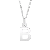 Sterling Silver B Initial Necklace