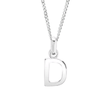 Sterling Silver D Initial Necklace