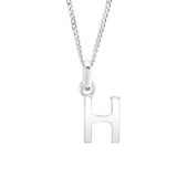Sterling Silver H Initial Necklace