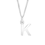 Sterling Silver K Initial Necklace