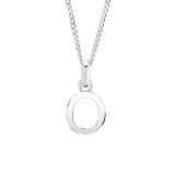 Sterling Silver O Initial Necklace