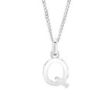 Sterling Silver Q Initial Necklace