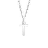 Sterling Silver T Initial Necklace
